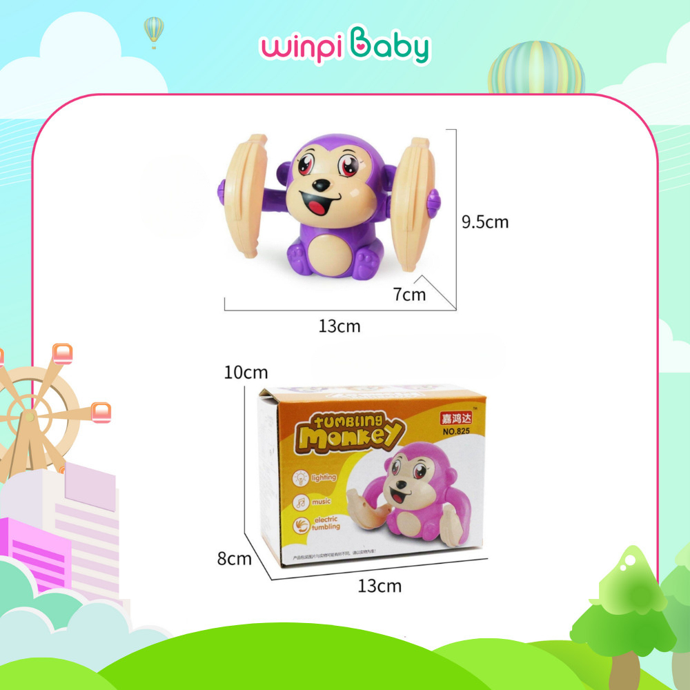 Đồ chơi khỉ nhào lộn phát nhạc cho bé