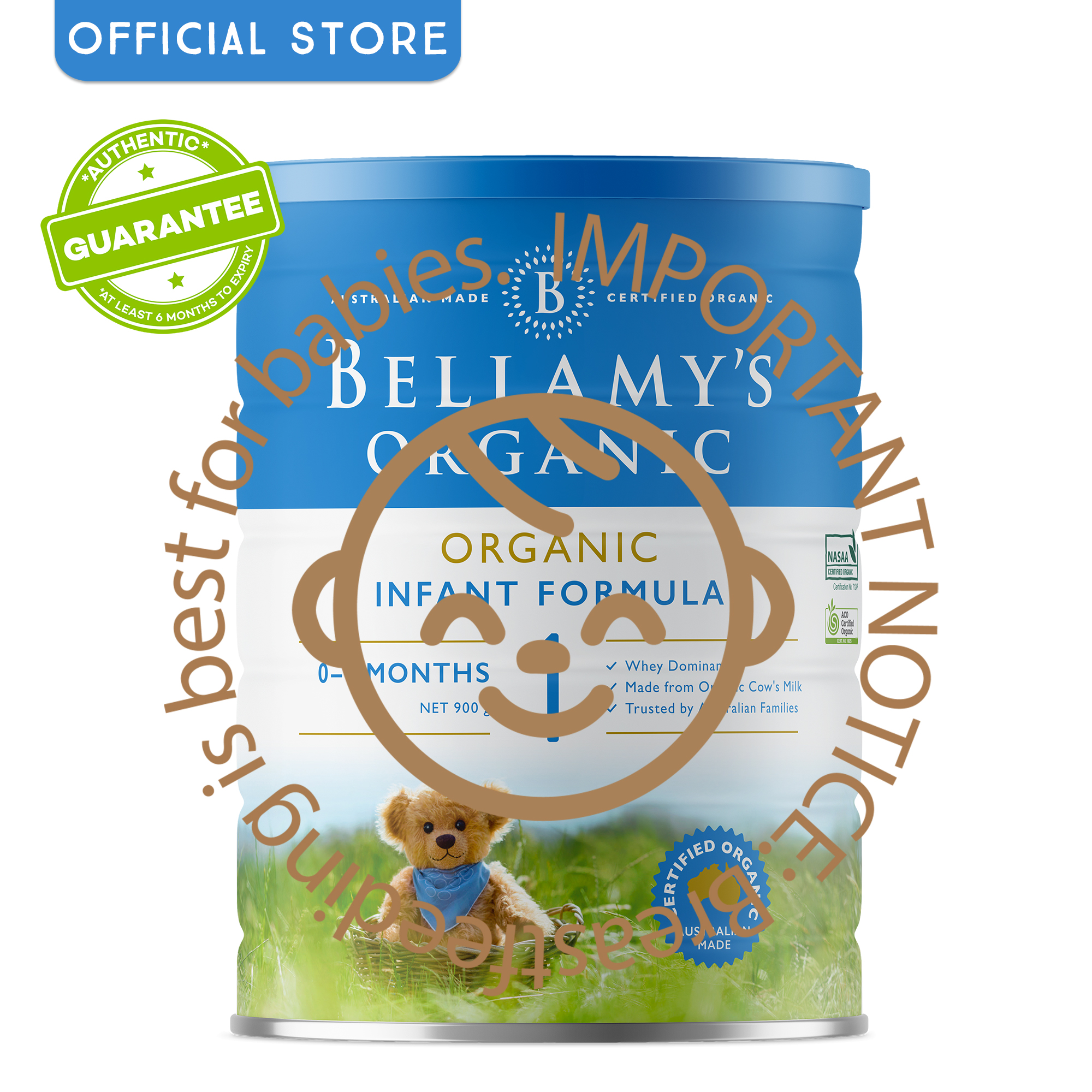 Bellamy's Organic Step 1 Infant Formula (0-6 months) 900g | Lazada