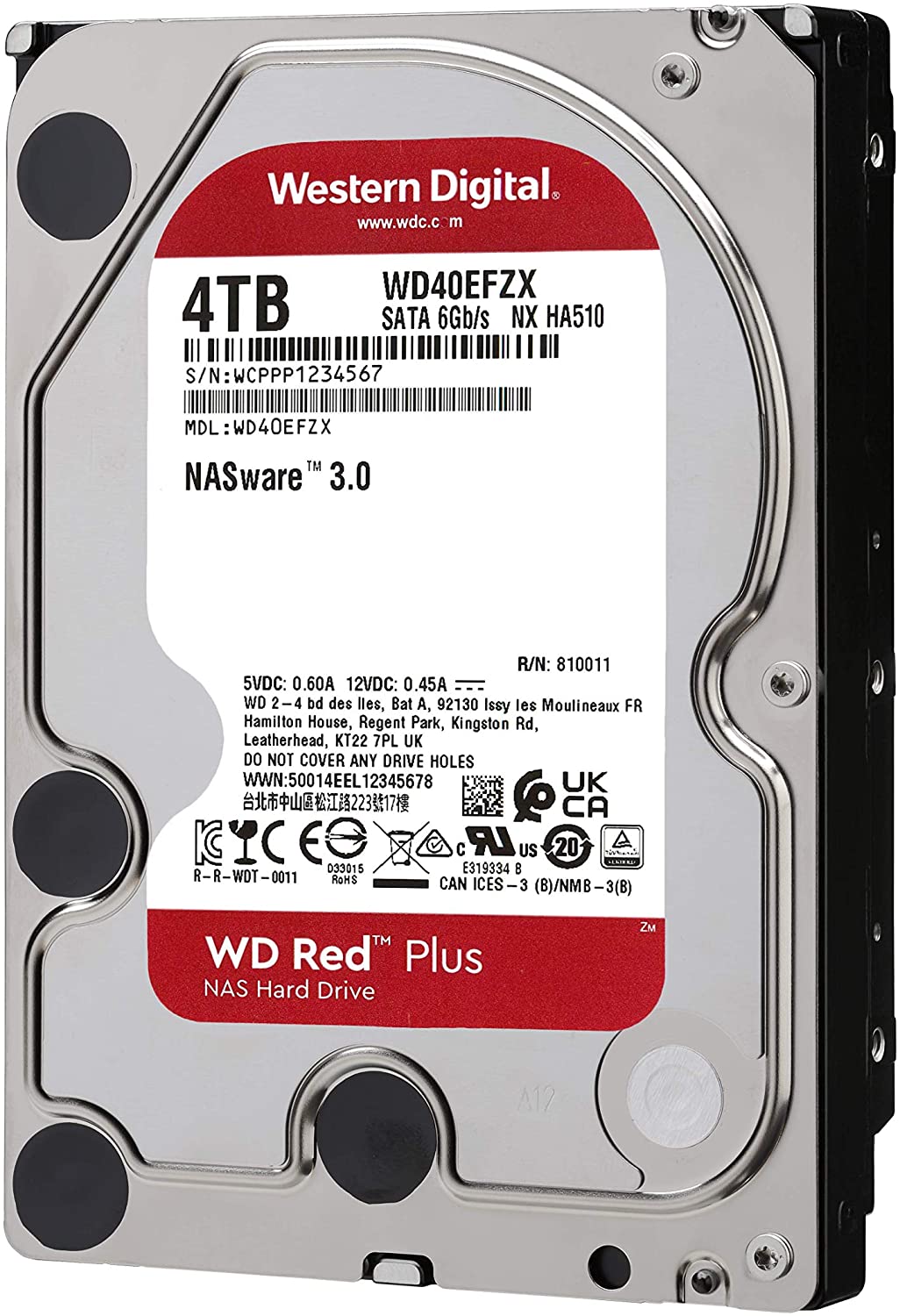 Western Digital ウエスタンデジタル 4TB 内蔵 HDD WD Red Plus NAS