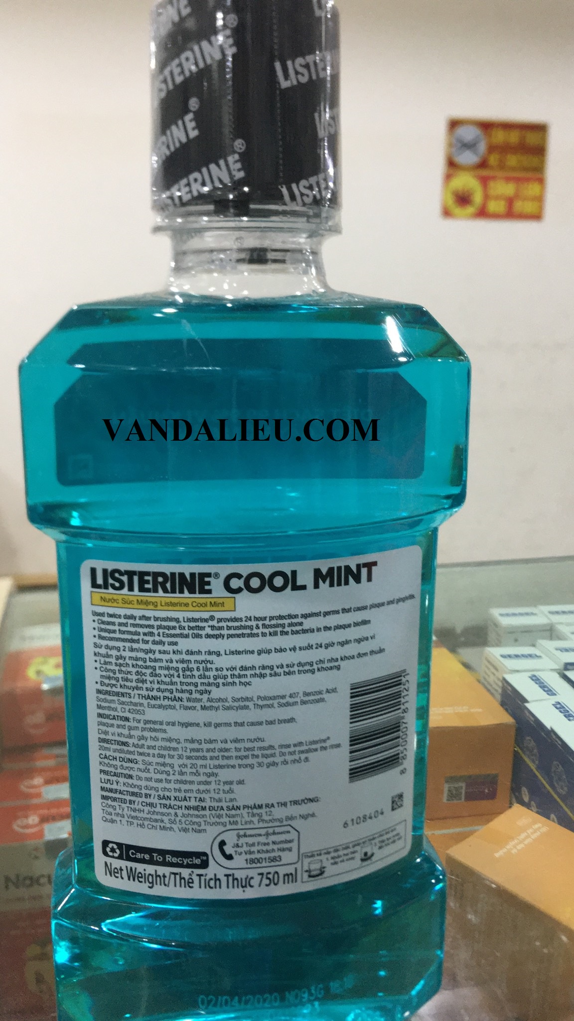 Nước súc miệng Listerine cool mint 750ml
