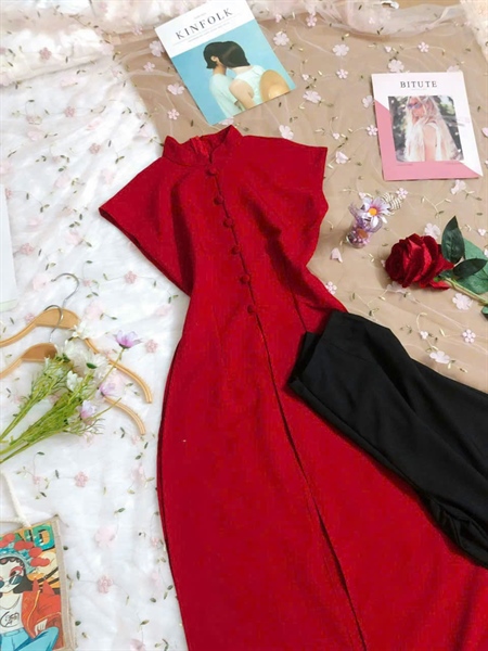 Set áo dài xẻ 2 tà thiết kế ZOMI