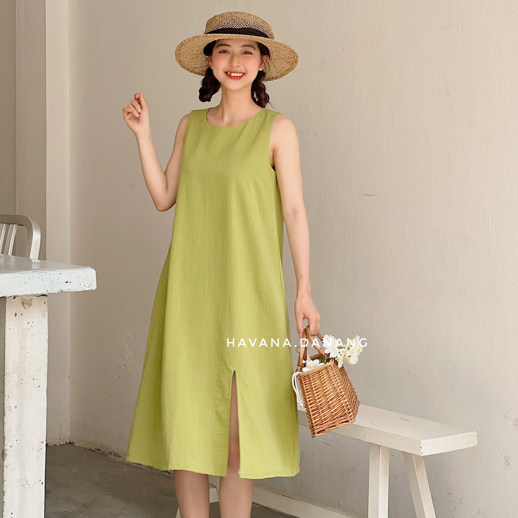 Đầm kiểu sát nách, đầm freesize 5 màu
