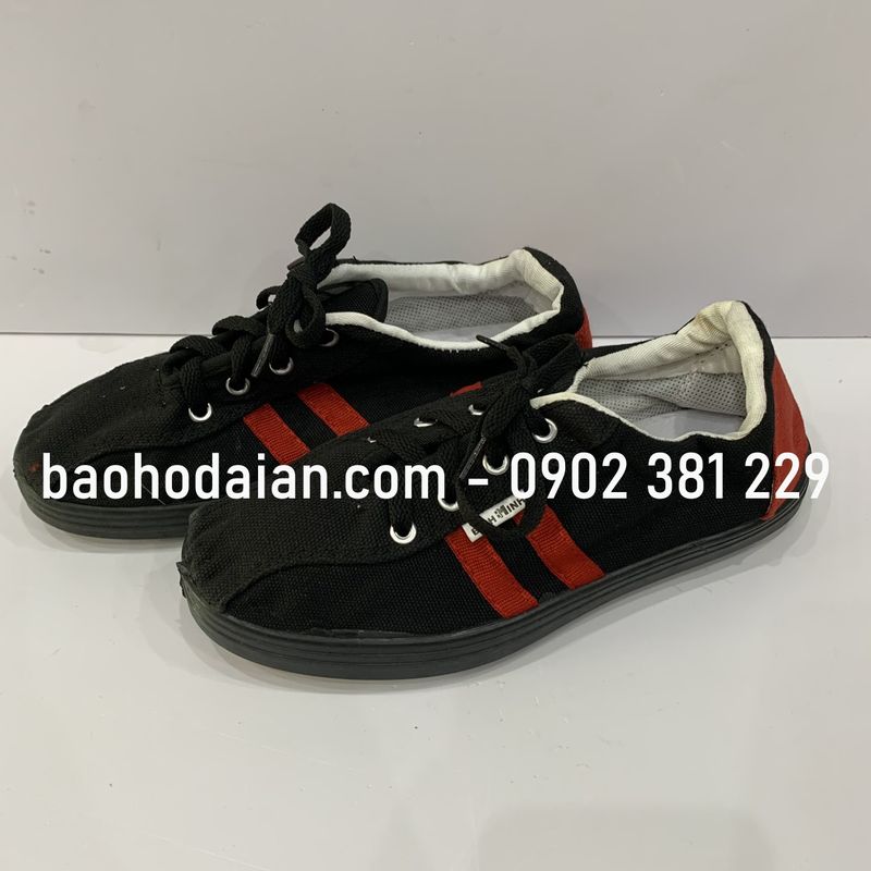 Giày bata Bình Minh đinh đen sọc đỏ