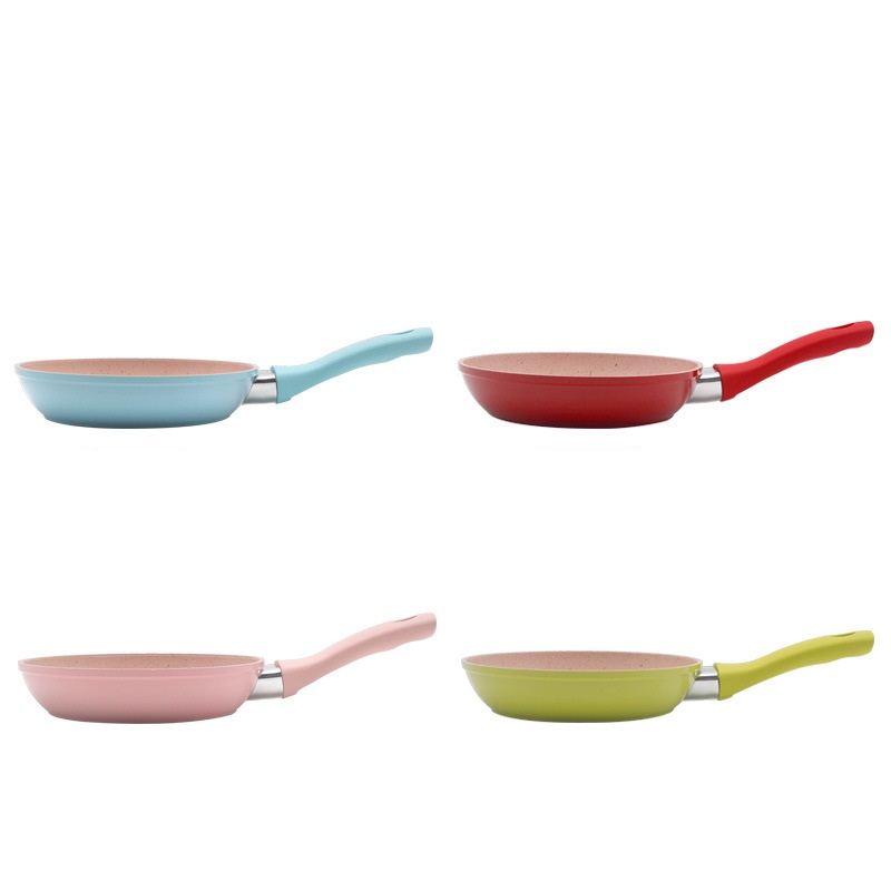 Chảo Đá Chống Dính Synmore 16Cm Cán Gỗ Chiên Trứng Chiên Bánh Đa Năng.