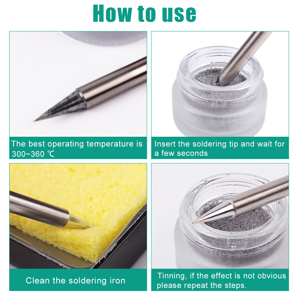 Electrical Soldering Iron Tip Refresher Solder Cream Clean Paste for Oxide Solder Iron Tip Head Resurrection Oxidative Cleaning