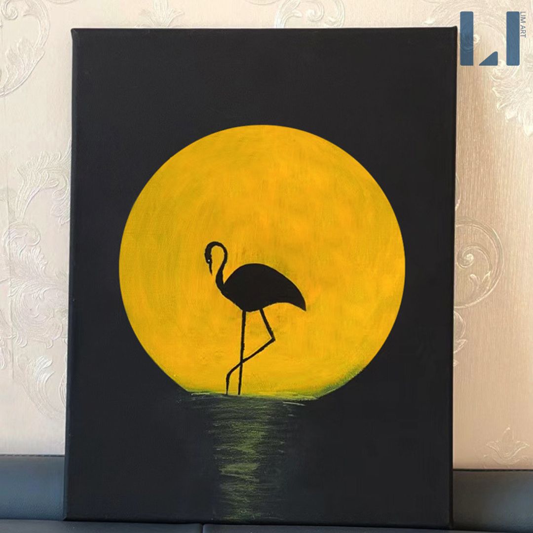 Black Canvas Wooden Frame, Black Canvas Lim Art