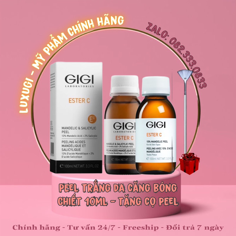 Tinh chất peel trắng căng bóng da gigi ester c mandelic acid 13%, 15%