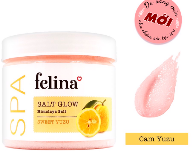 muối tắm,Tẩy tế bào chết Felina 500g - Muối hồng Himalaya