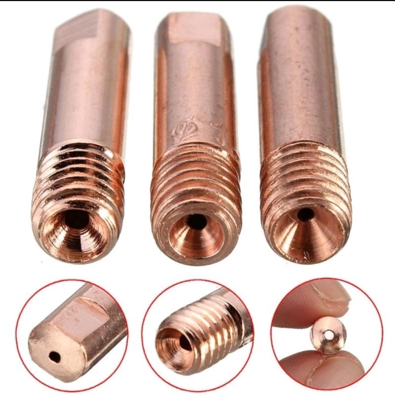 Béc hàn ngắn m6x25 0.8, 0.9, 1.0, 1.2.sl 1cái