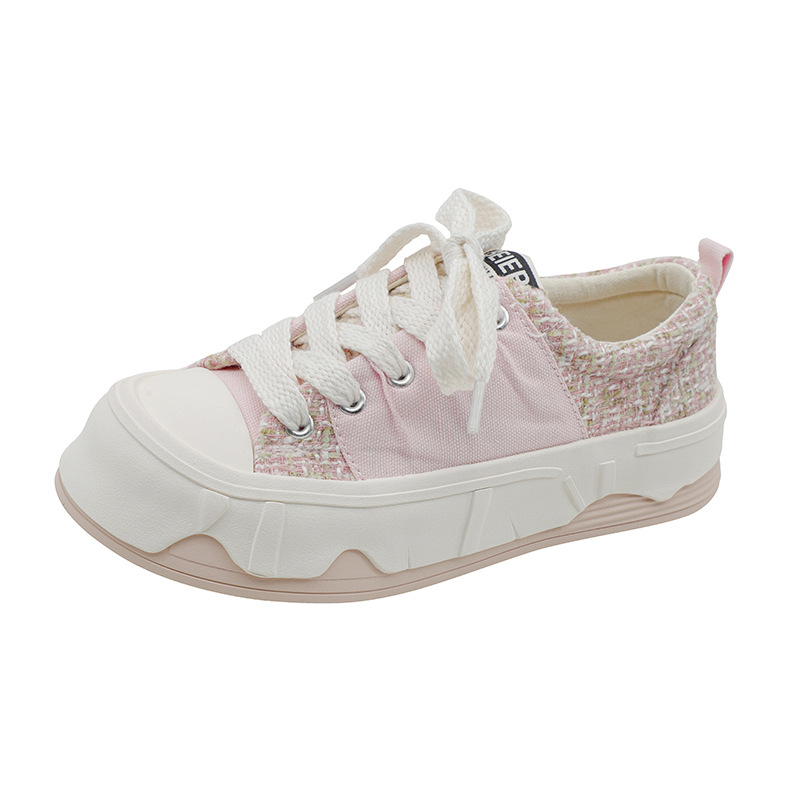 48H AFTER Retro style niche design board shoes women's thick-soled splicing casual women's shoes
