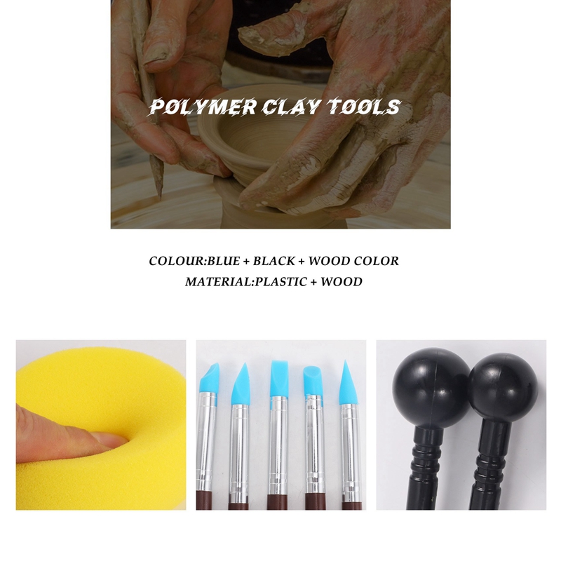 24Pcs Modeling Clay Sculpting Tools Set,Polymer Modeling Clay Sculpting Tools Rock Painting Kit for Sculpture Pottery