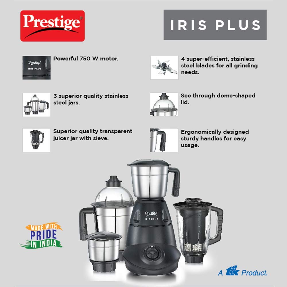 prestige iris 750 watt mixer grinder