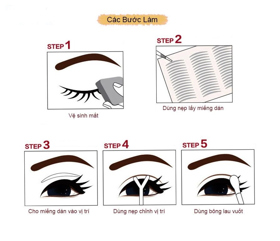 Bộ 240 miếng dán kích mí mắt Keli (120 cặp)