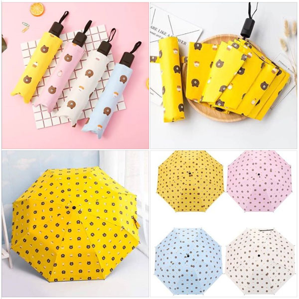 Ô Dù Đi Mưa Đi Nắng Gấp Gọn Hình Gấu Dễ Thương( RẺ VÔ DỊCH )
