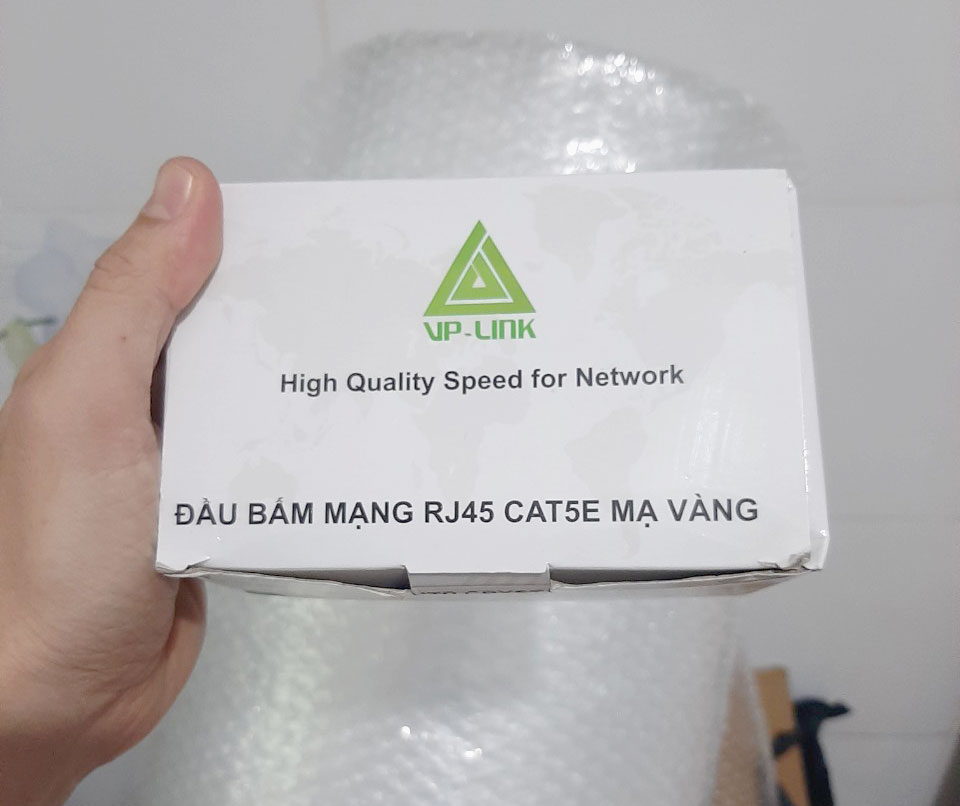 Đầu Mạng RJ45 VP-Link CAT5E Mạ vàng (100C)