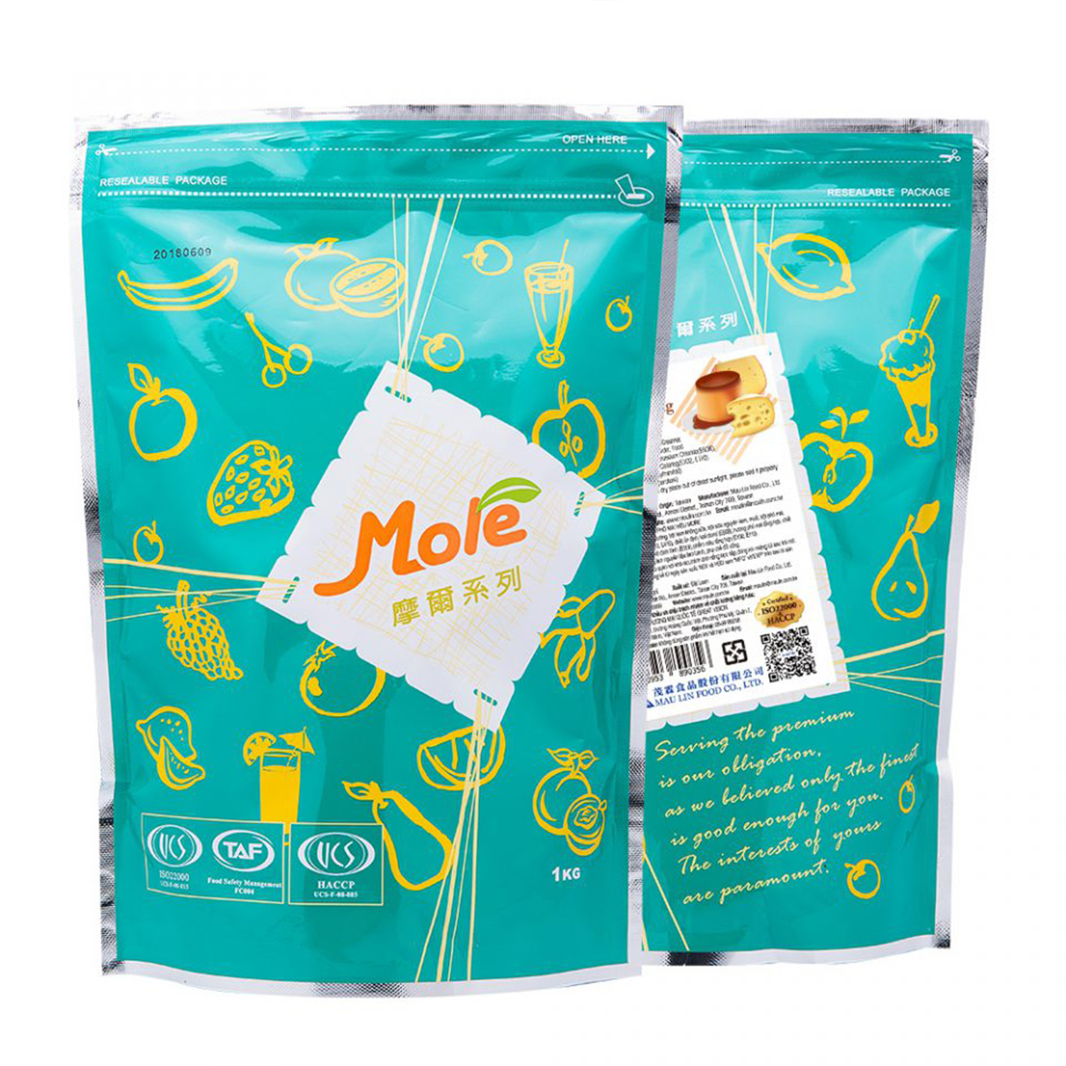 Bột pudding Đài Loan Maulin mole gói 1kg