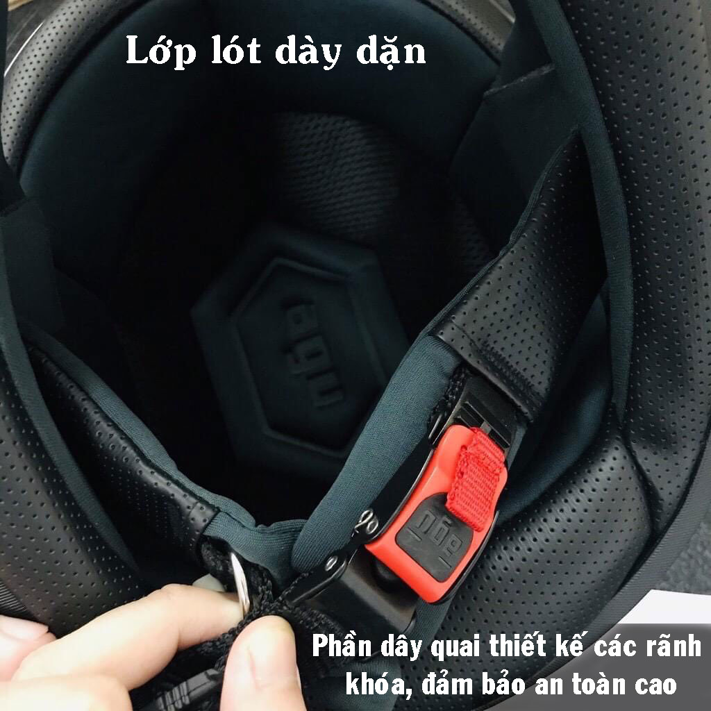 Mũ Bảo Hiểm Fullface Agu Nhiều Tem Lựa Chọn -  Bảo Hành 12 Tháng