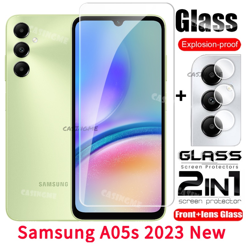 Samsung a05s 2023 full cover tempered glass flim for samsung galaxy a05s samsunga05s 05a a05 s 4g 5g 2023 back camera lens screen protector front film back lens tempered glass