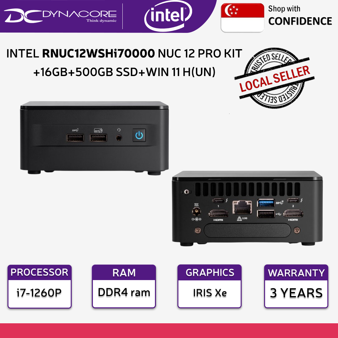 Ready-Stock】 NEW 12th GEN INTEL INTEL RNUC12WSHi70000 NUC 12 PRO KIT  BAREBONE (i7-1260P, DDR4,IRIS Xe, NO CORD) 3YRS WARRANTY BY INTEL NUC12WSHi7  | Lazada Singapore