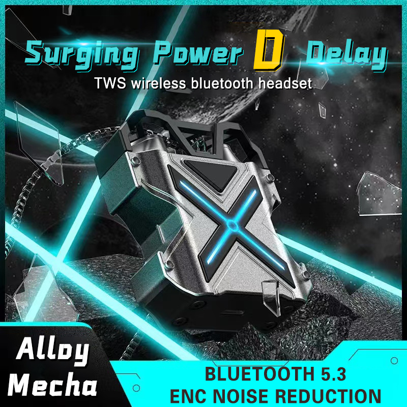 [BACRAB]  Future X Warrior  Headset  NEW Bluetooth 5.3 Gaming  Earbuds original TWS Wireless Earphone  Low Delay Dual mode switching metal Headphones Gaming Earpod dedicated PUBG