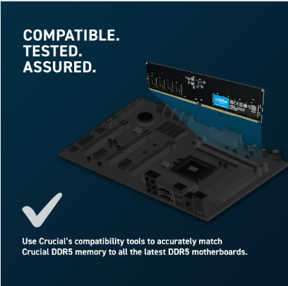 Crucial 64GB Kit (2 x 32GB) DDR5 4800mhz 4800 mhz DIMM RAM for