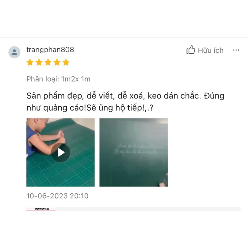 Bảng decal dán tường kẻ ô li viết phấn Hàng Loại 1