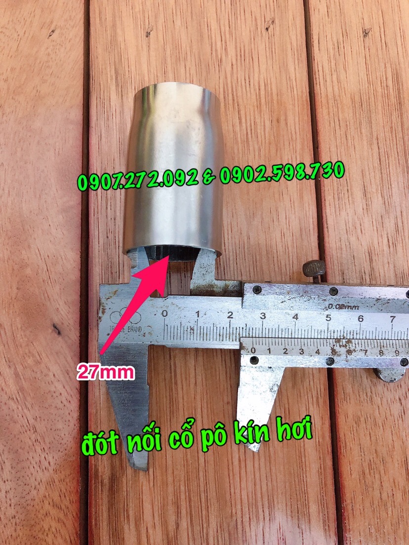 [HCM]Đót inox nối cổ pô kín hơi 27mm & 32mm