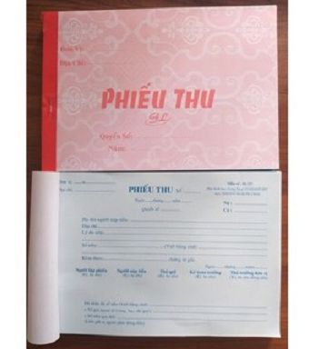 Phiếu thu 2 liên, 3 liên  - 13 x 18.5cm