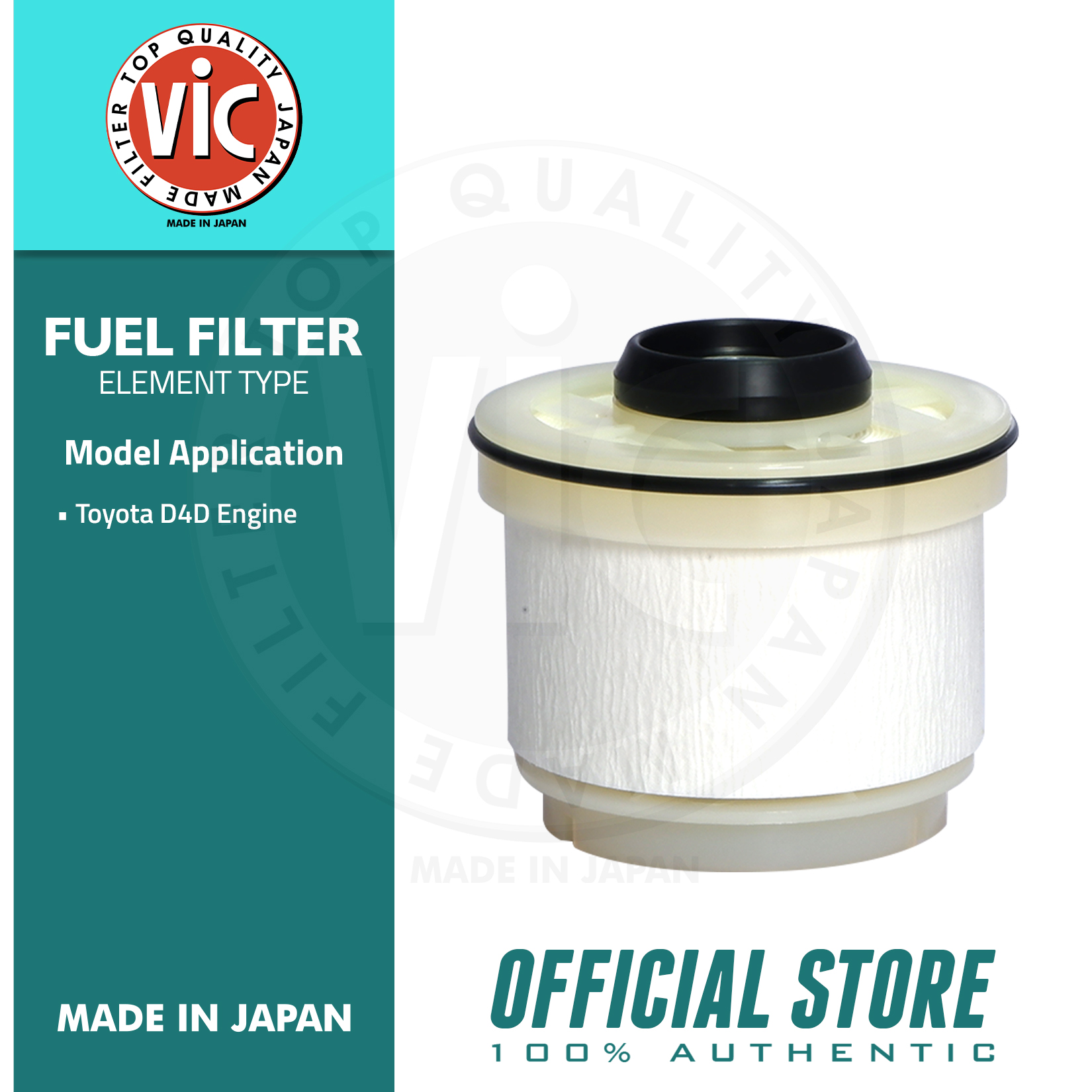 VIC Fuel Filter Element Type F193 for Toyota D4D Engine, Fortuner