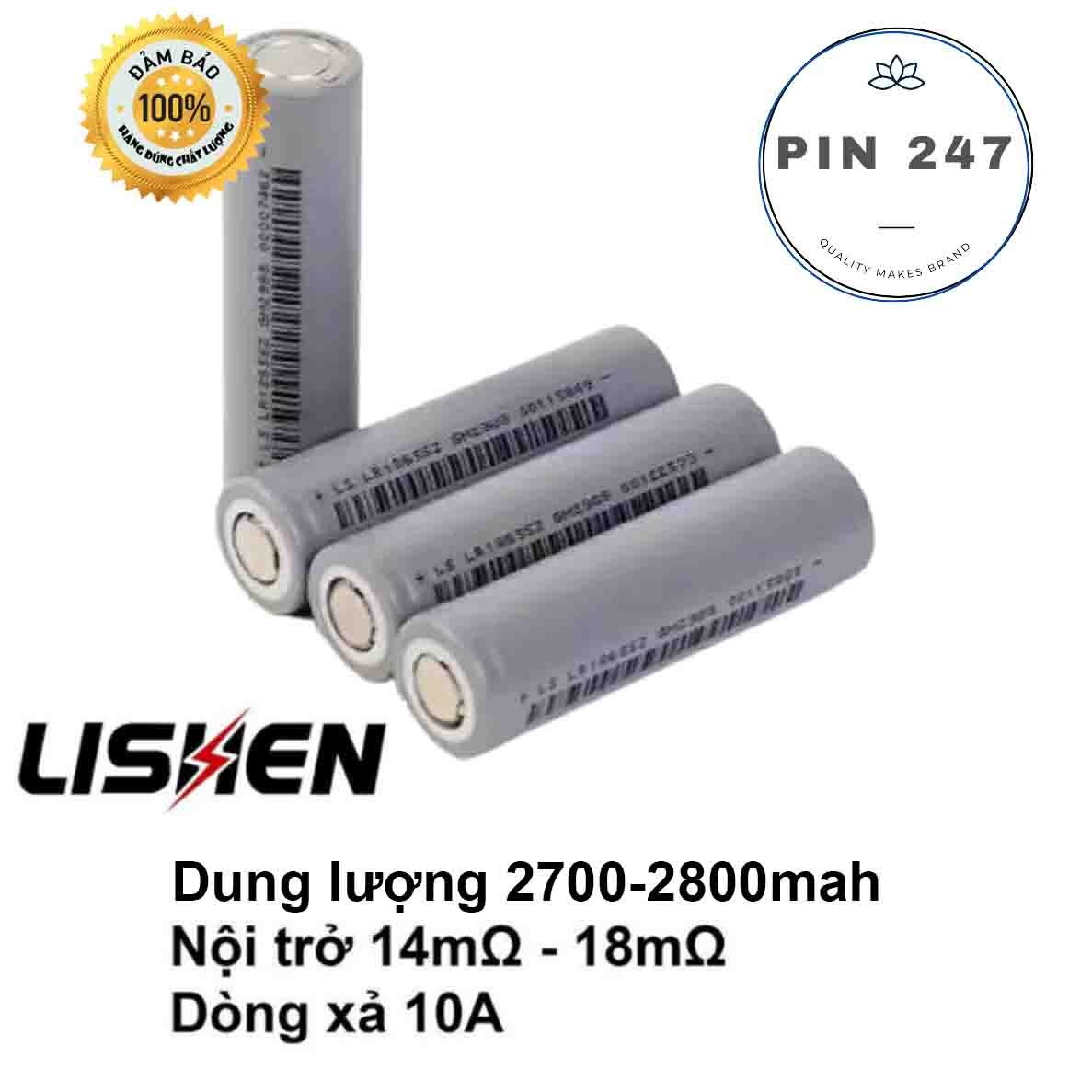 Battery cell 18650 Lishen gray genuine 2500mAh 5C discharge 10A 2-pin Lisen genuine good type