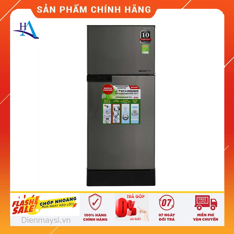 Tủ lạnh sharp inverter 165 lít sj-x176e-dss +giao hàng lắp đặt miễn phí nội thành + bảo hành chính hãng tủ lạnh 1 năm tận nhà !