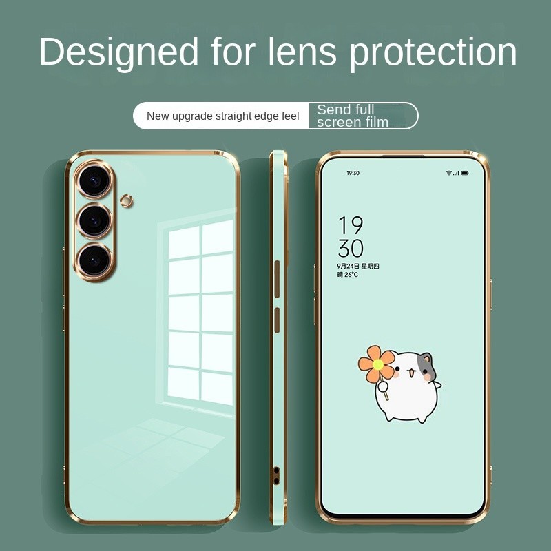Samsung Galaxy A06 A16 Elegant Phone Casing Straight Edge Silicone Shockproof Full inclusive Phone Soft Case Cover. 