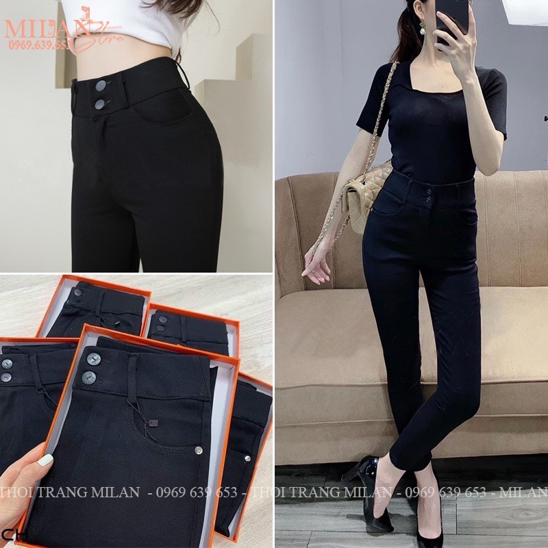 Quần legging cạp cao 2 khuy [K Kèm Hộp ]