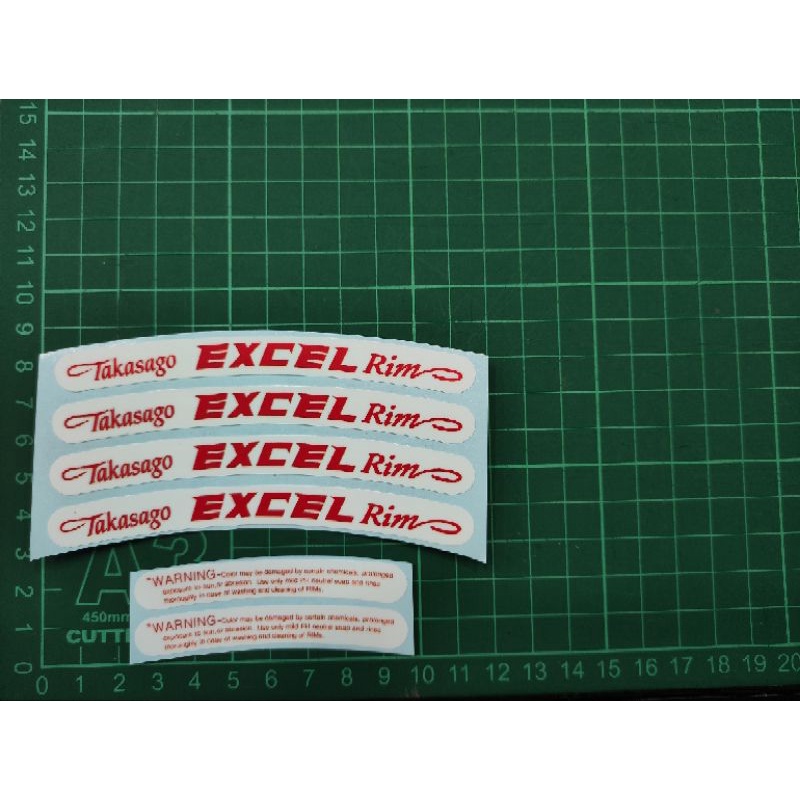 Custom Takasago Rim Edge Decal Sticker – Excel GP Style – Gloss, UV & Wash-Resistant – Made In Germany - View #3