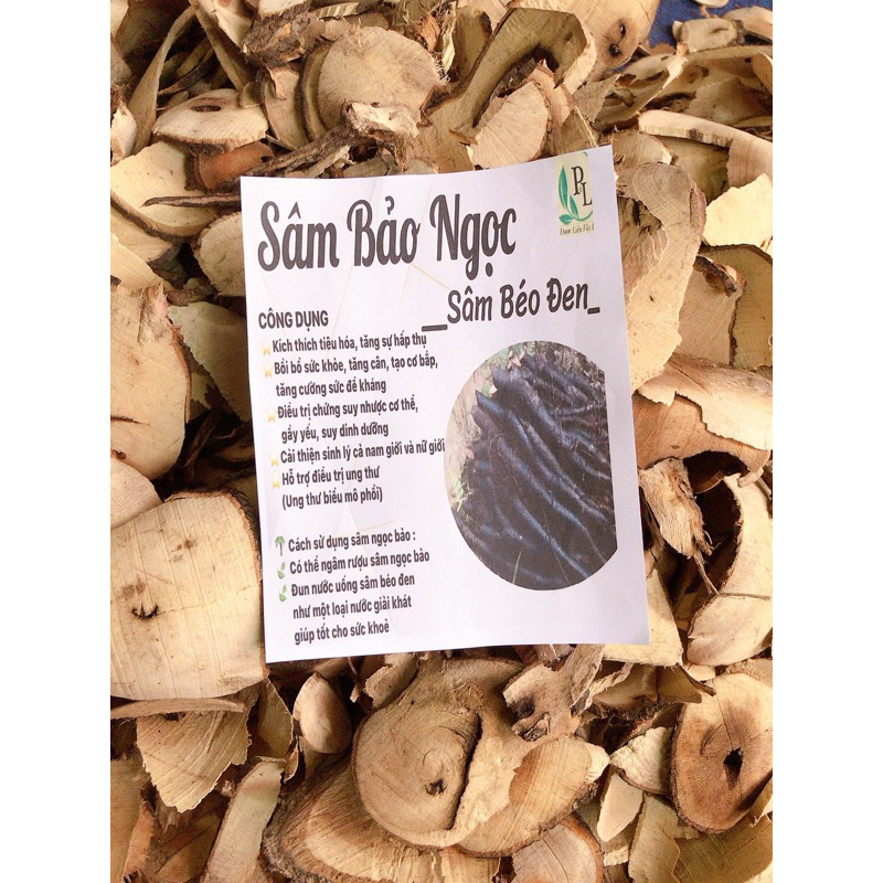 Sâm Béo Đen tươi, khô (Sâm Bảo Ngọc, Sâm Một Rễ, Sâm Đất) 1kg Hút Chân Không