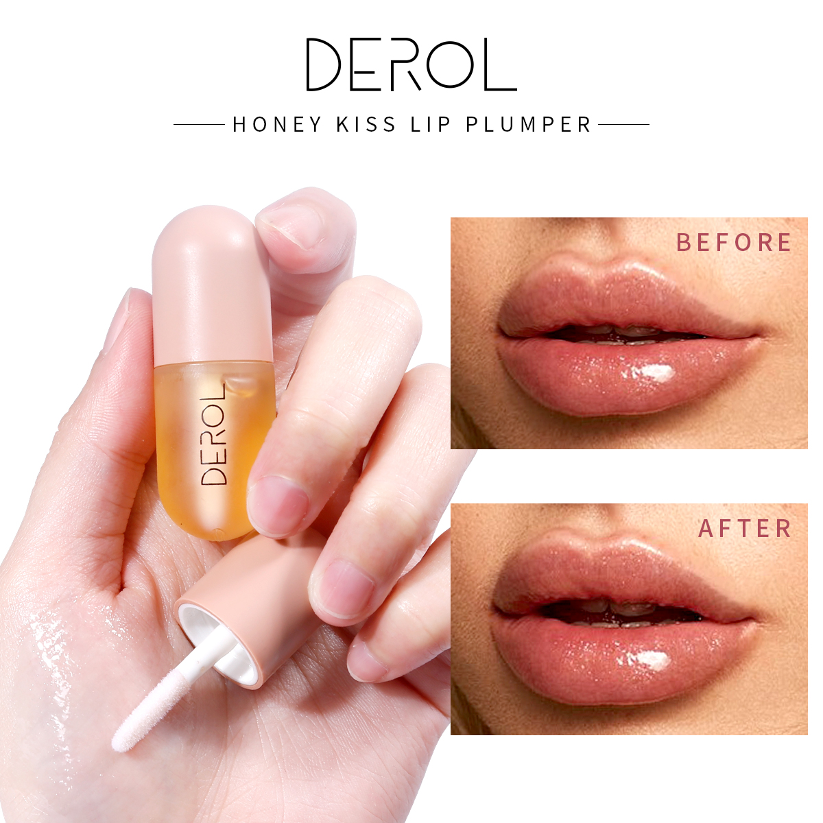 【Must-Have Gadgets】 Derol botanical lip enhancer moisturizing nourishing lip gloss mineral extreme volume lip plumper makeup DC05