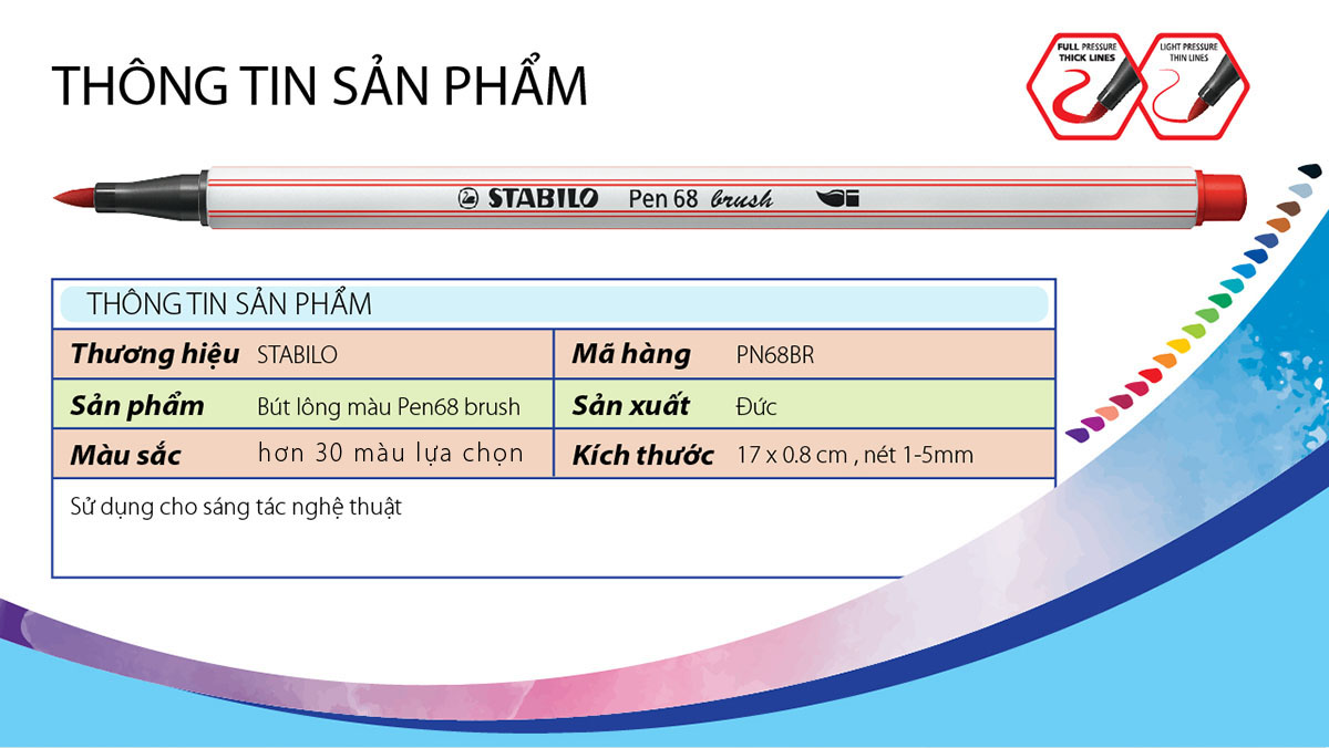 Bút lông màu STABILO Pen 68 brush PN68BR