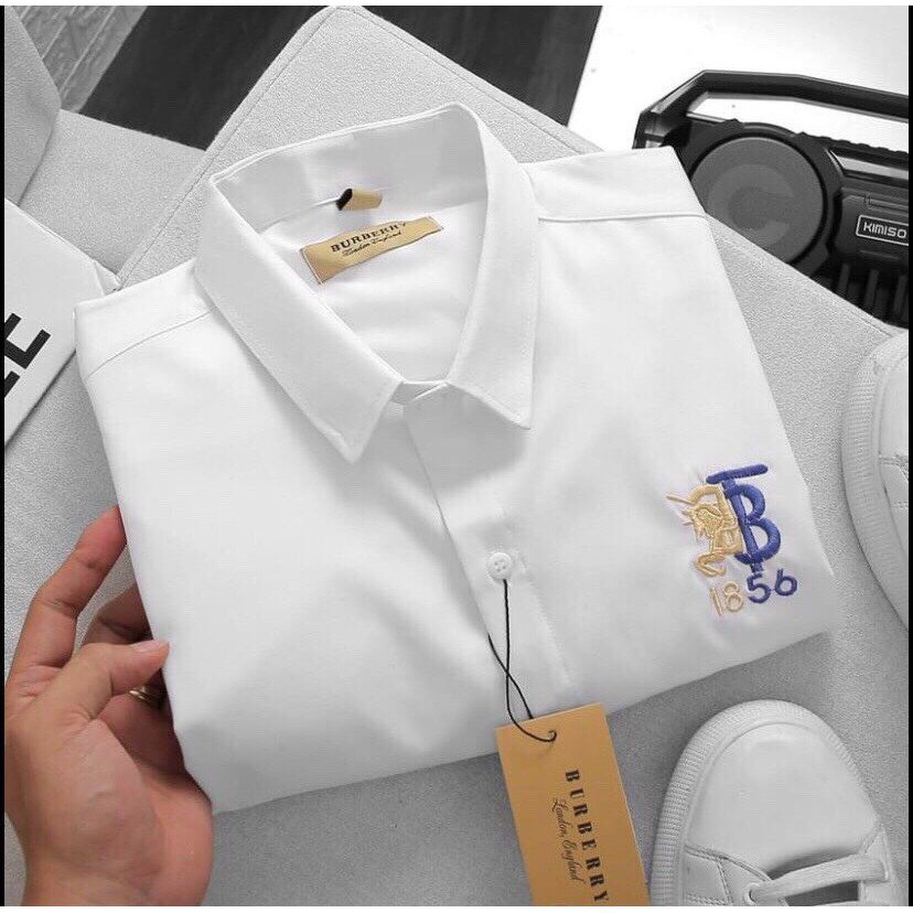 (𝐇𝐀̀𝐍𝐆 𝐒𝐈̣𝐍 𝐒𝐇𝐎𝐏) Áo sơ mi nam logo thêu họa tiết ngựa, vải chuẩn hàng Shop - ẢNH THẬT