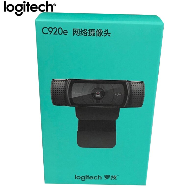 Logitech c920e hd pro webcam widescreen video chat recording usb smart 1080p web camera for computer c920 upgrade version cmos