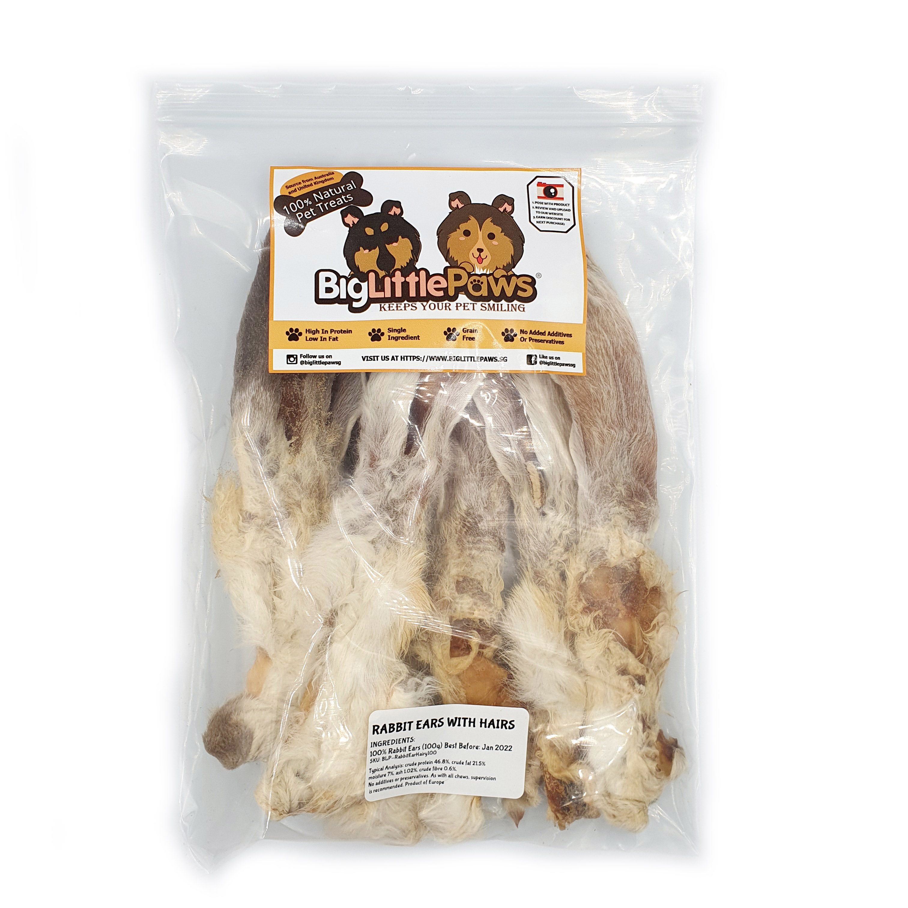 dog treats rabbit ears