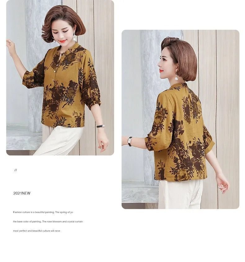 Áo trung niên tay lỡ cổ V