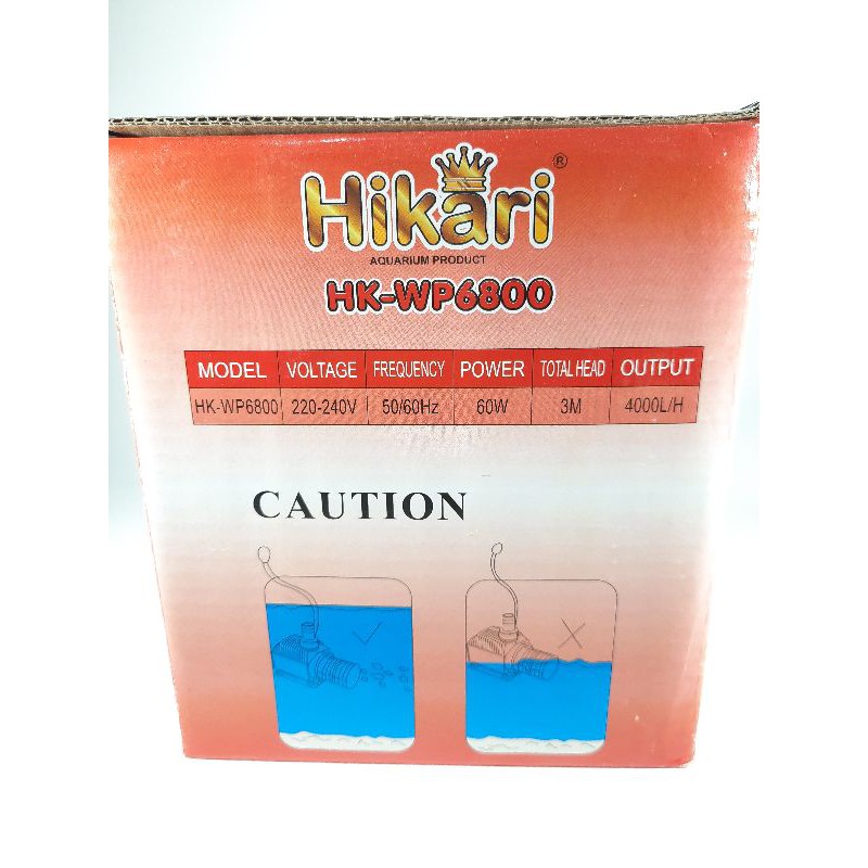 Pompa kolam hidroponik airmancur HIKARI HK WP 6800