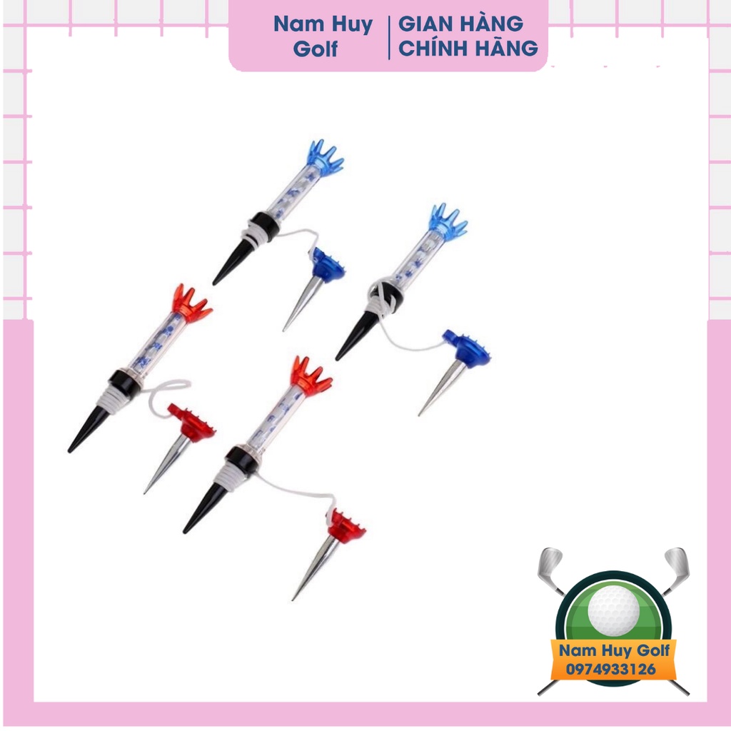 Tee dây golf - tee đôi có nam châm trụ - trụ đỡ bóng golf