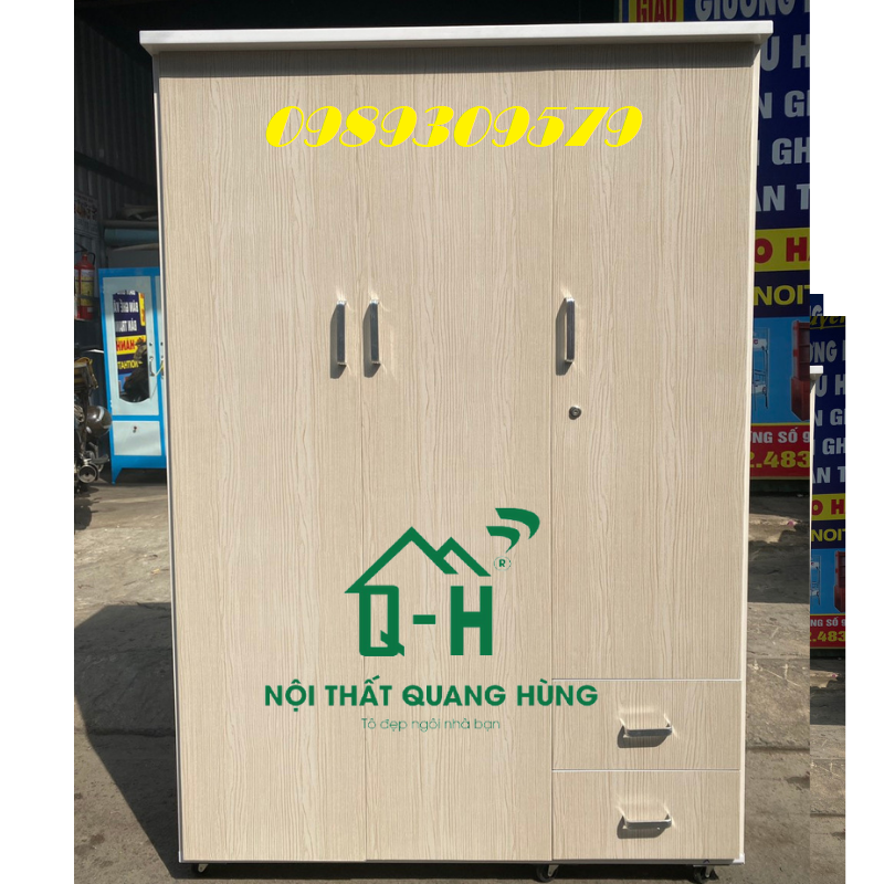 Tủ nhựa đài loan 3 cánh lớn cao cấp hcm