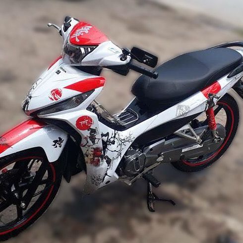 Tem trùm wave RSX samurai trắng đỏ đen - Độ dán team trùm decal xe máy wave RSX samurai trắng đỏ đen - Team trùm decal xe máy wave rẻ đẹp và chất