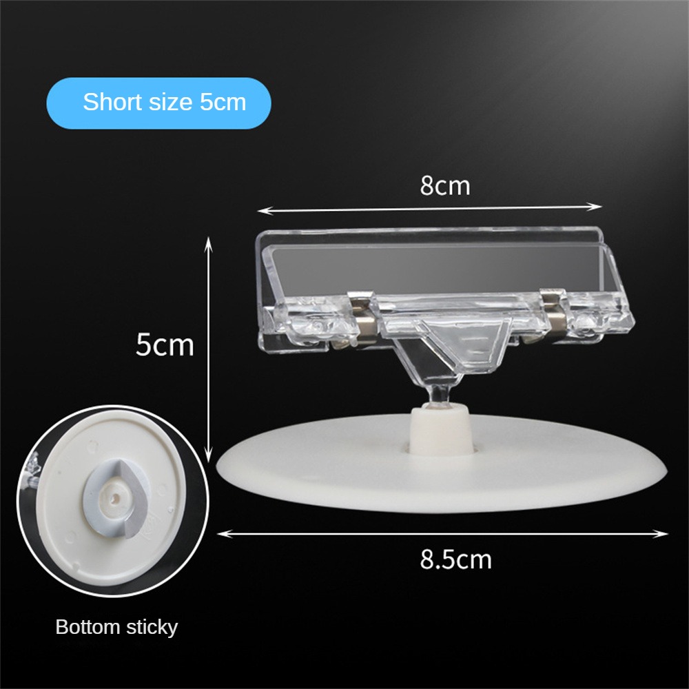1PC Adjustable Transparent Clip Hook Six Options Price Display Clip Universal Hook Rotate 360 ° Label Rack ABS Ad Folder