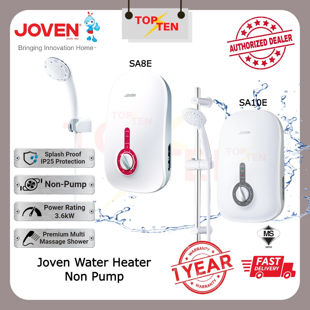 Joven SA8E SA10E Water Heater Non Pump Direct Heater Instant Water