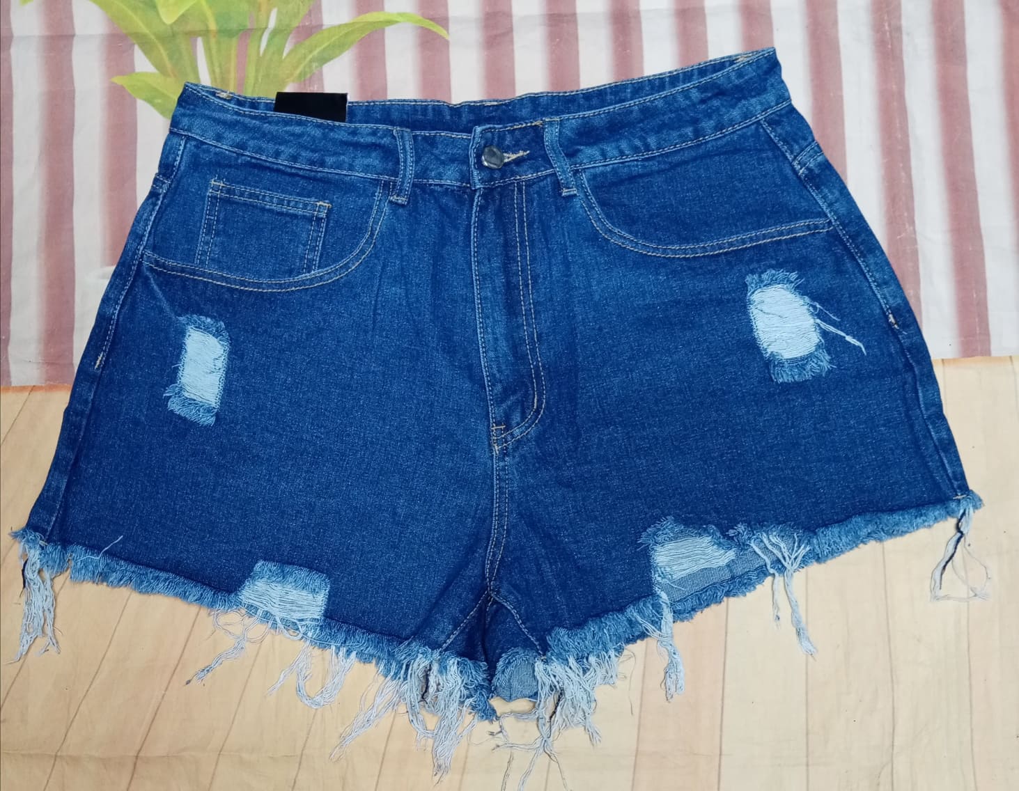 SHORT PLUZ SIZE GLAM HEAD JEANS,WICKED 