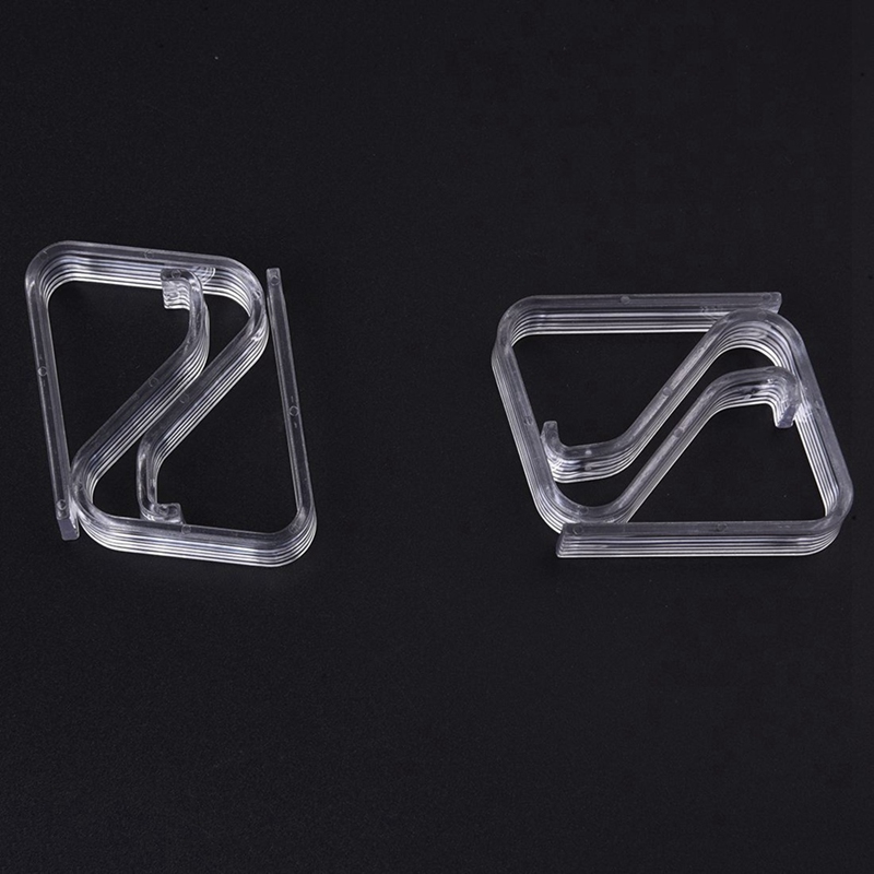 12 Pcs Home Party Clear Plastic 20mm-35mm Desk Table Cloth Clips