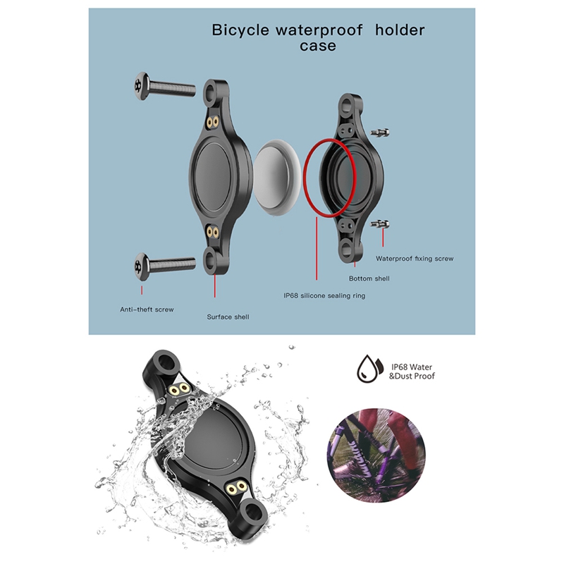For Bike Mount Hidden Bracket Installation Locator Holder Case Waterproof Bicycle Mounting Bracket Durable Easy Install